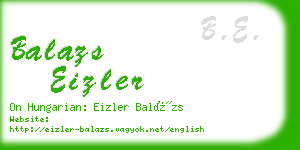 balazs eizler business card